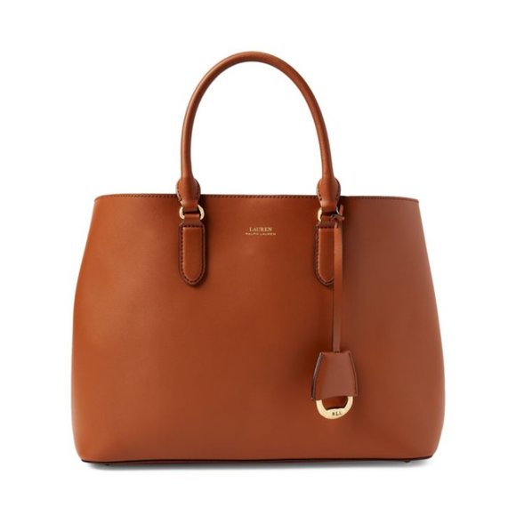 Lauren by Ralph Lauren: Logo Leather Satchel - Picture 1 of 5